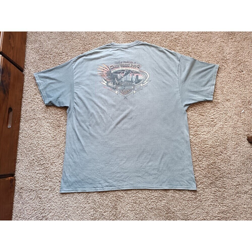 Harley Davidson T-Shirt Men's Size 4XL Animal Biker Graphic Gray Short Sleeve